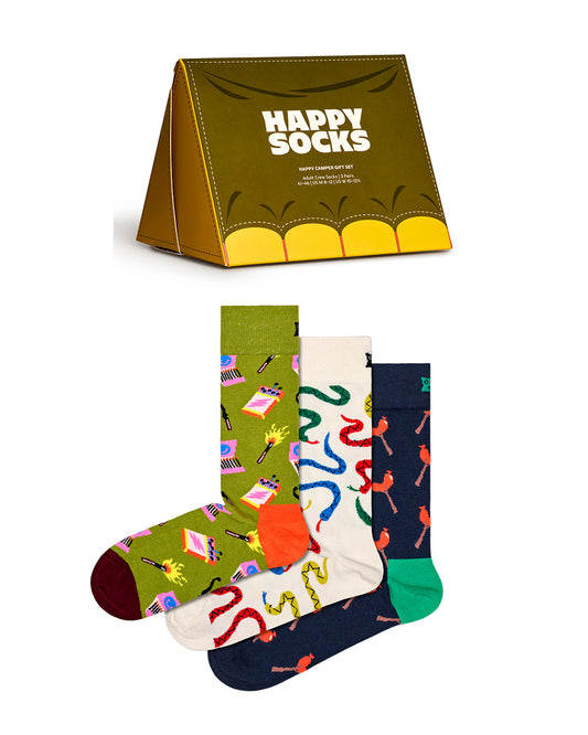 3-Pack Happy Camper Socks Gift Set