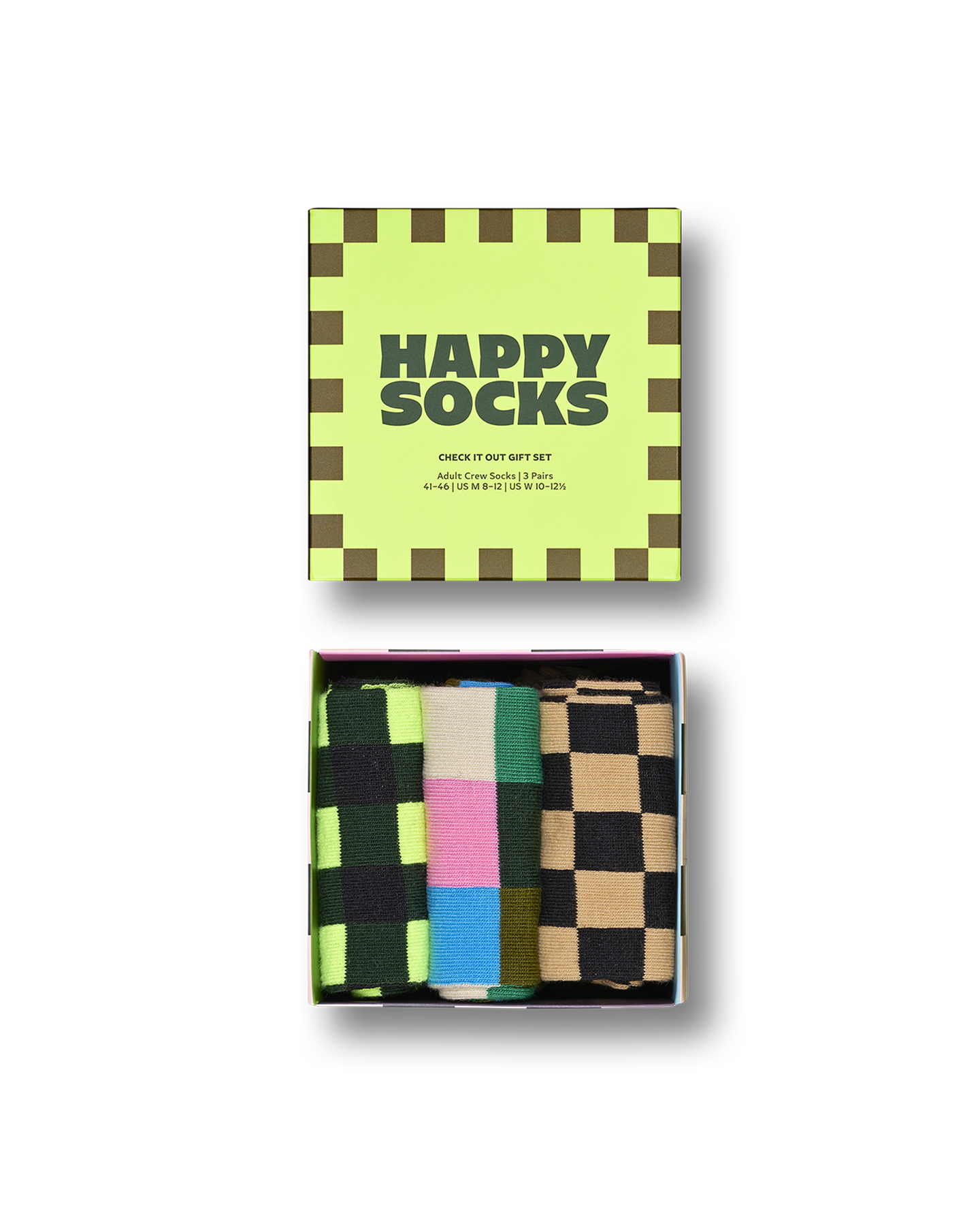 3-Pack Check It Out Socks Gift Set