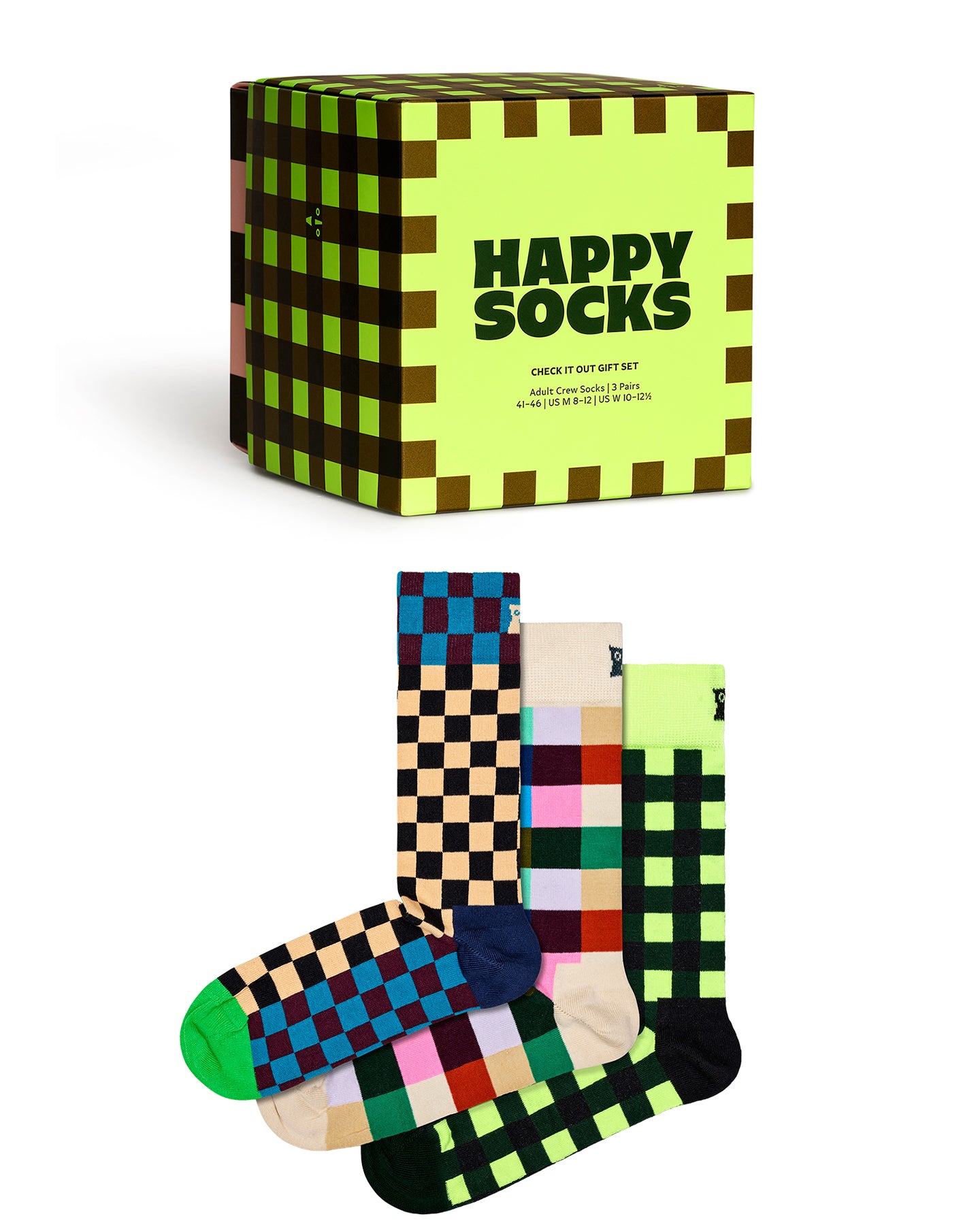 3-Pack Check It Out Socks Gift Set