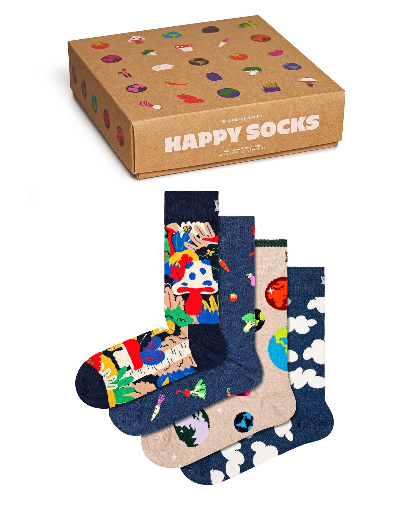 4-Pack Wild And Free Socks Gift Set