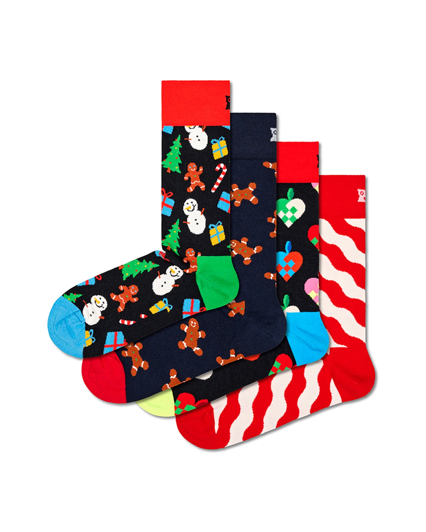 4-Pack Gingerbread House Socks Gift Set