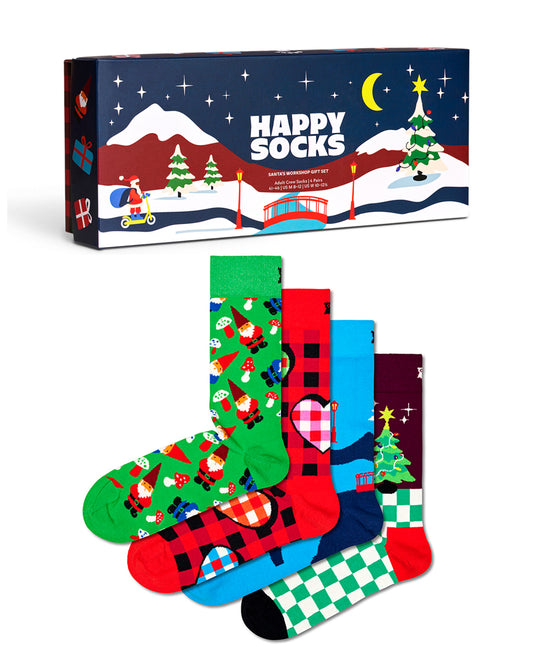4-Pack Santa's Workshop Socks Gift Set
