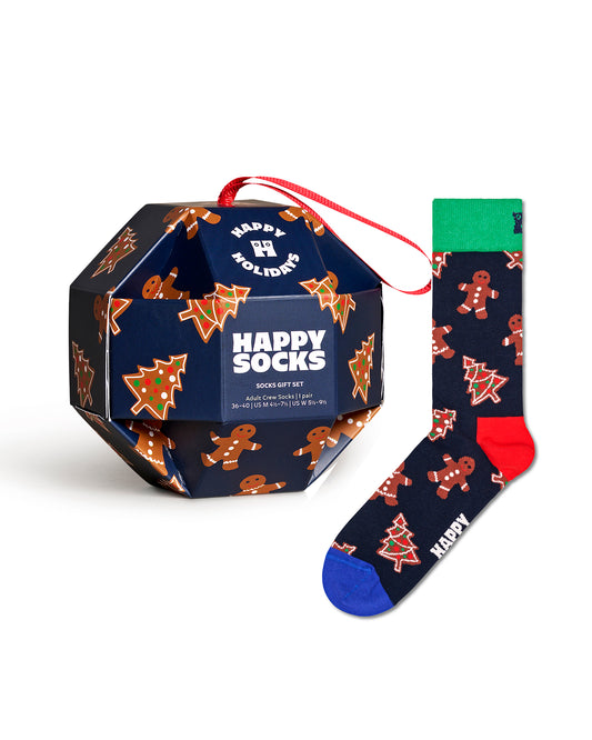1-Pack Gingerbread Cookies Socks Gift Box