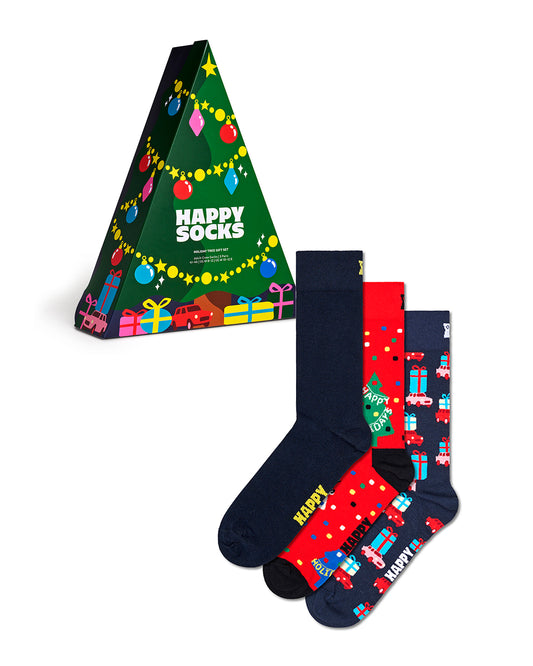 3-Pack Christmas Holiday Tree Socks Gift Set