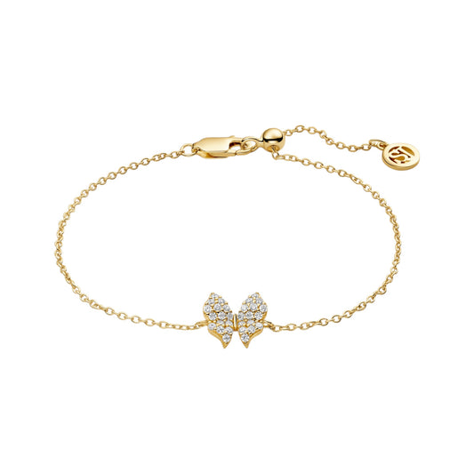 FARFALLA 18k Gold Plated Sterling Silver BRACELET with White zirconia