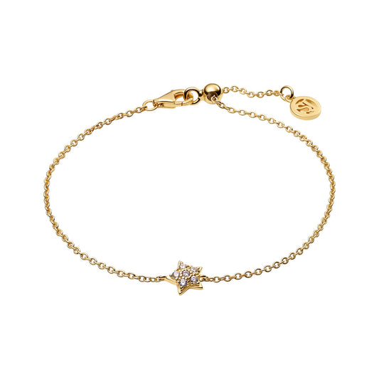 ASTRI 18k gold plated Sterling Silver BRACELET with White zirconia
