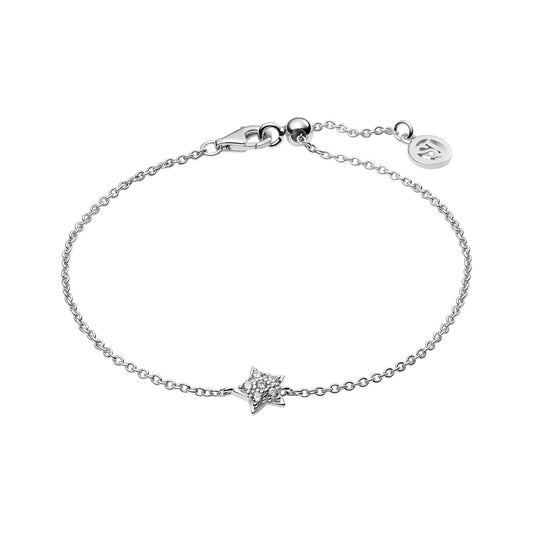 ASTRI Rhodium Plated Sterling Silver BRACELET with White zirconia