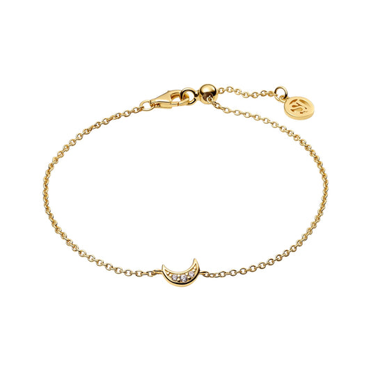 LUNA 18k gold plated Sterling Silver BRACELET with White zirconia