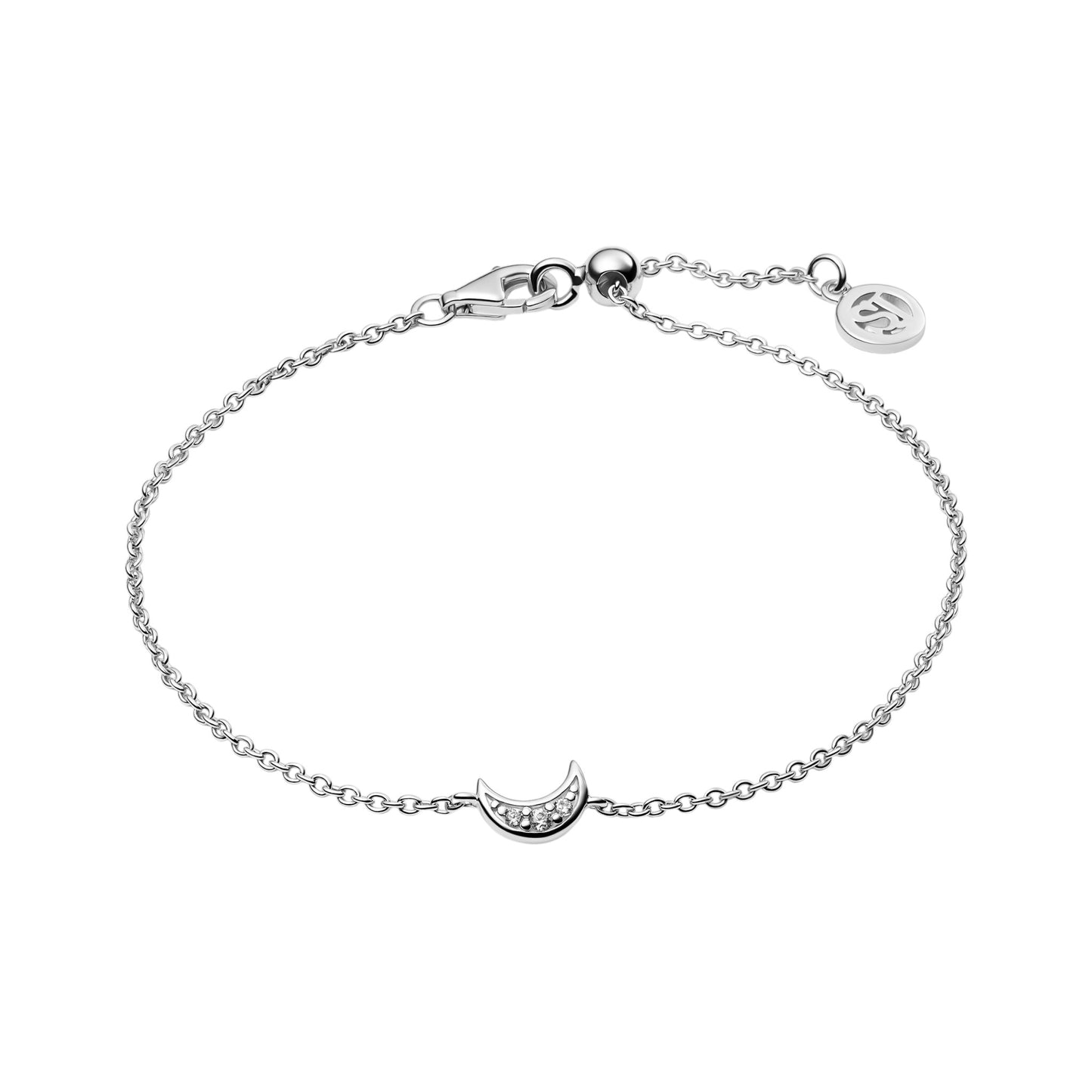 LUNA 18k gold plated Sterling Silver BRACELET with White zirconia