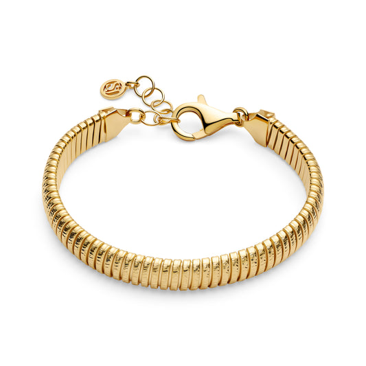 RIVA 18k Gold Plated rounded flexible bracelet