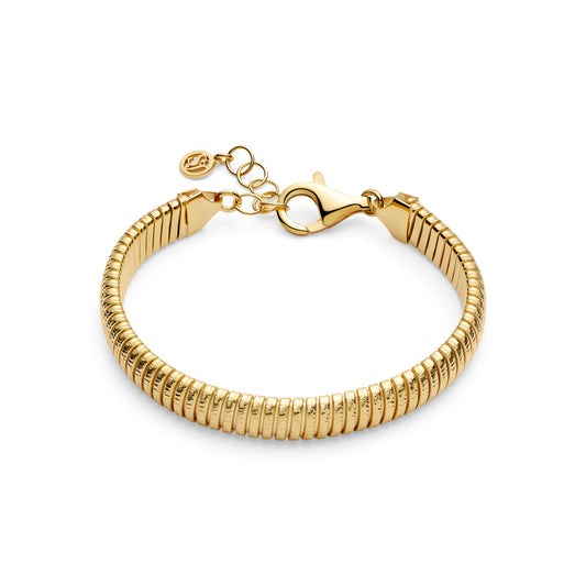 RIVA 18k Gold Plated rounded flexible bracelet