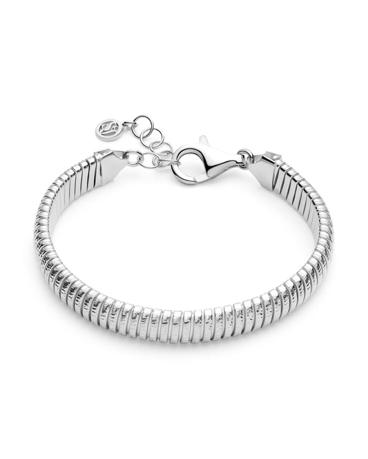 RIVA 925 Sterling Silver rounded flexible bracelet