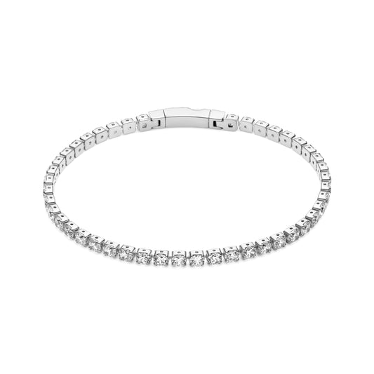 ELLERA GRANDE 925 Sterling Silver Tennis Bracelet with White zirconia Stones