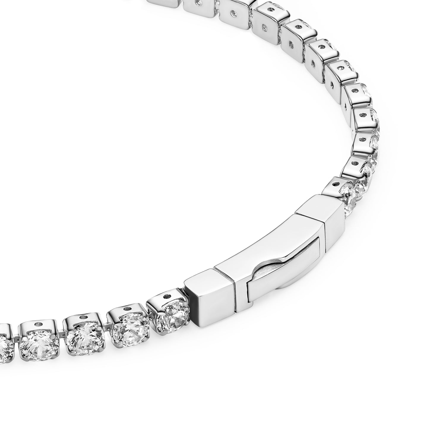 ELLERA GRANDE 925 Sterling Silver Tennis Bracelet with White zirconia Stones