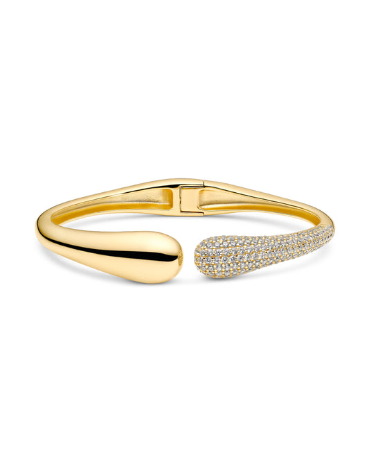 GOCCIA 18k gold plated Bangle with White zirconia Stones