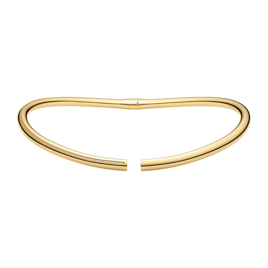 PALERMO 18k gold plated Sterling Silver NECKRING with White zirconia