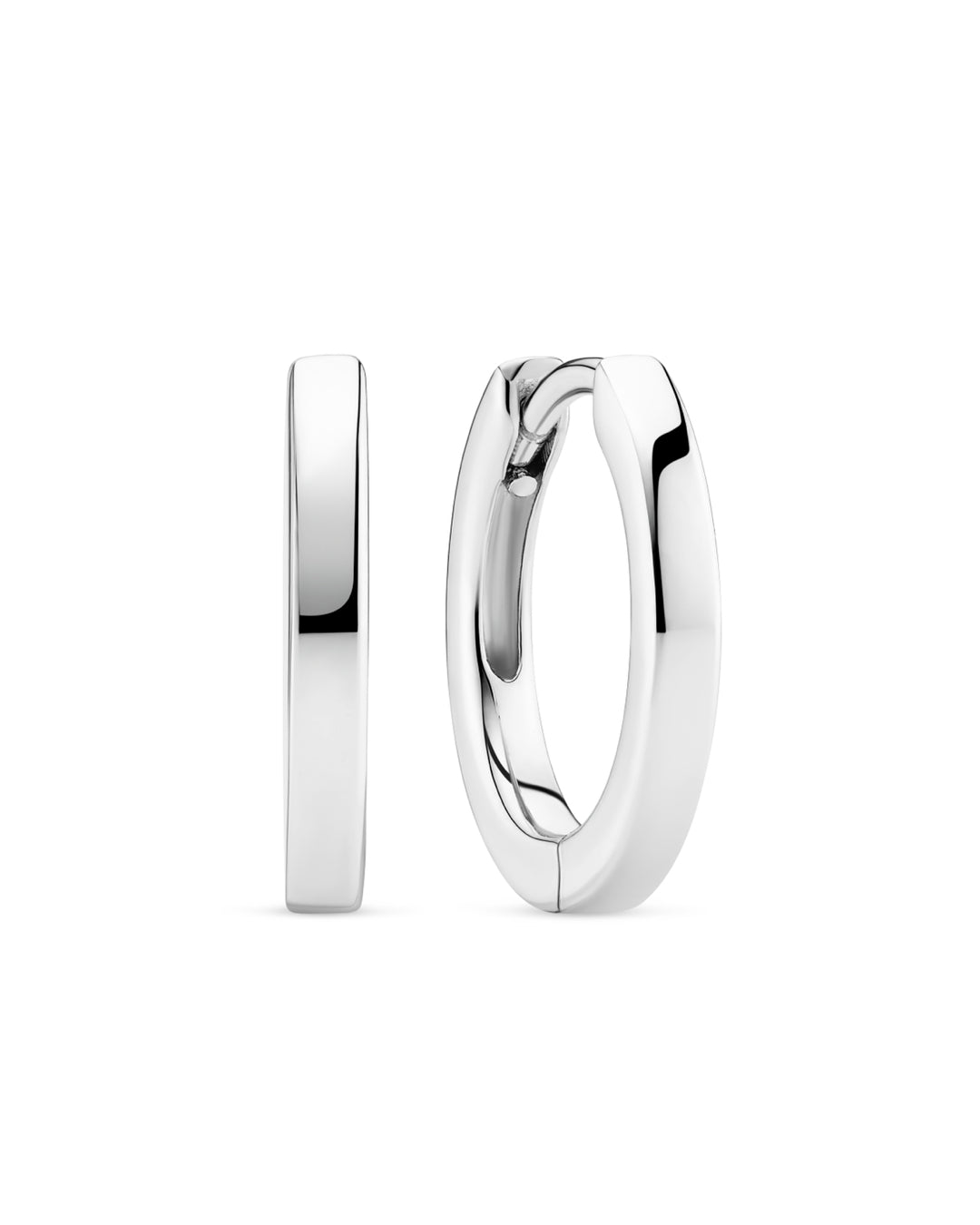 ELLERA PIANURA MEDIO 925 Sterling Silver Small Hoop Earrings