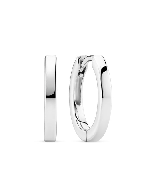 ELLERA PIANURA MEDIO 925 Sterling Silver Small Hoop Earrings