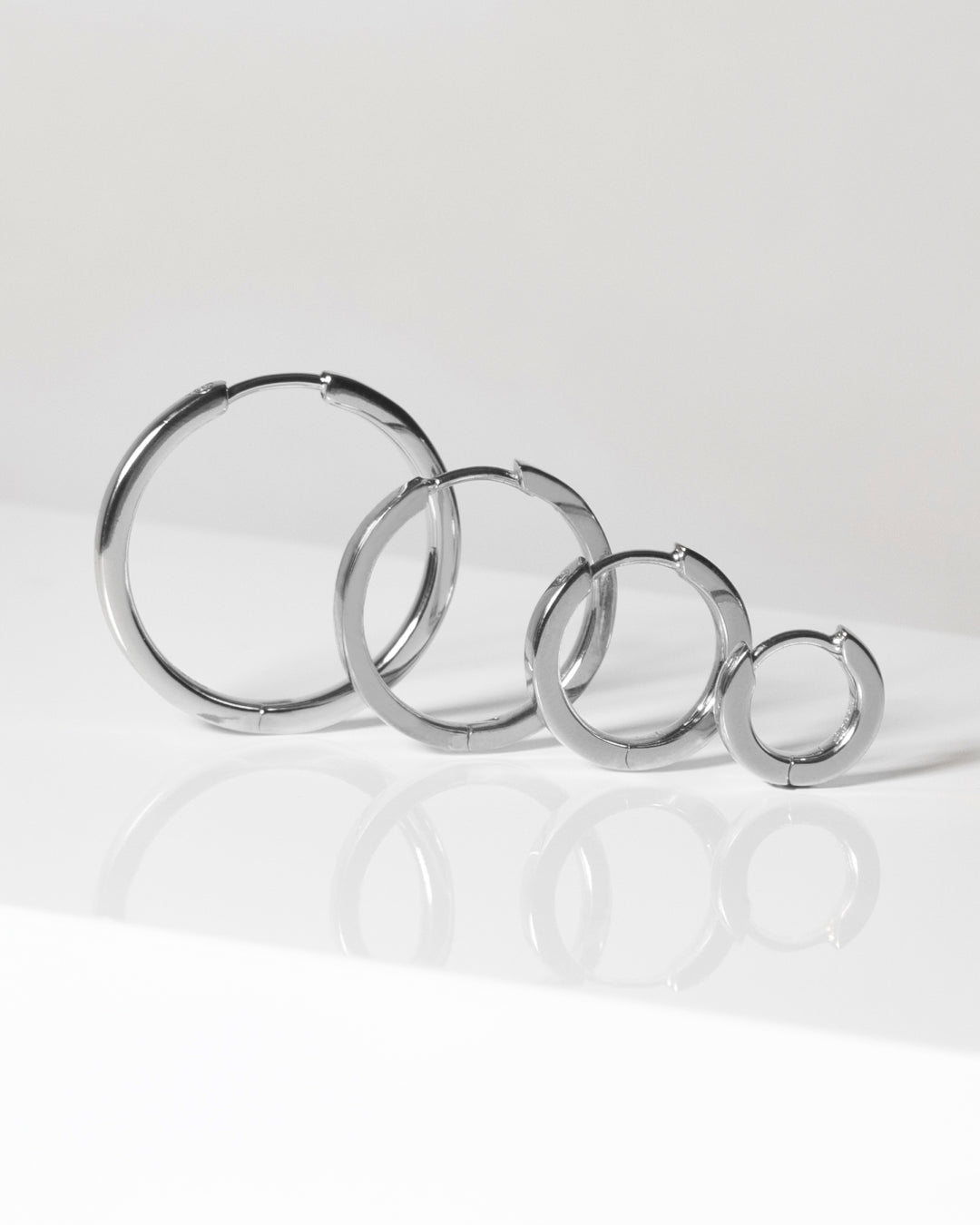 ELLERA PIANURA MEDIO 925 Sterling Silver Small Hoop Earrings