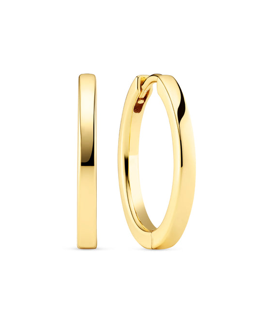 ELLERA PIANURA GRANDE 18k gold plated Big Hoop Earings