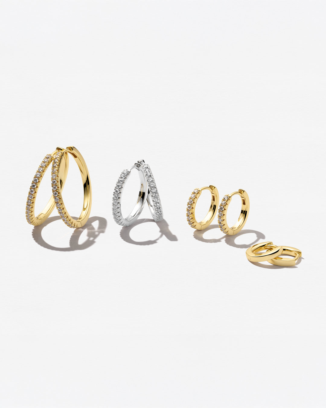 ELLERA X-GRANDE 18K Gold Plated Zirconia Hoop Earrings