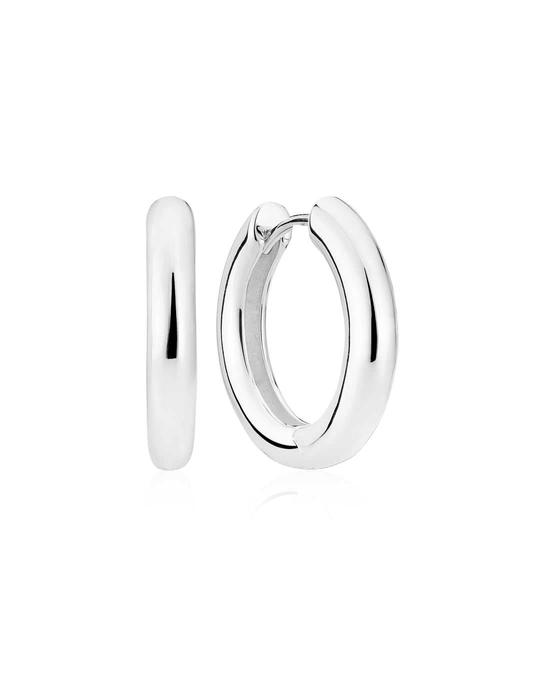 CARRARA PIANURA MEDIO 18K Gold Plated Hoop Earrings