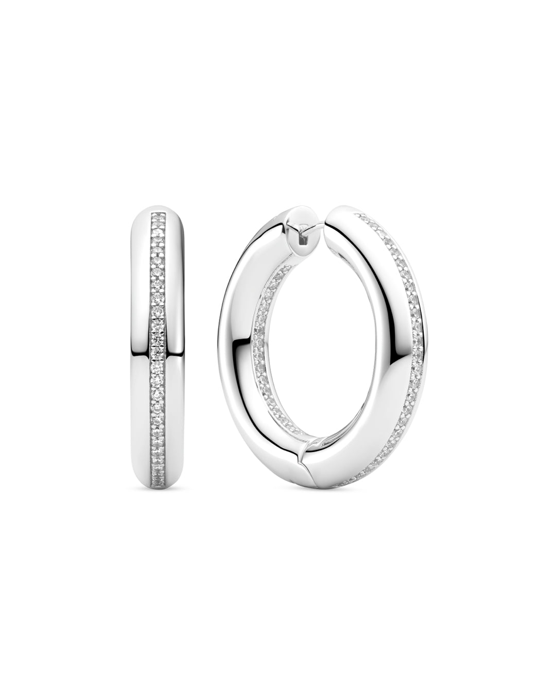 CARRARA X-GRANDE PIANURA 18K Gold Plated Hoop Earrings