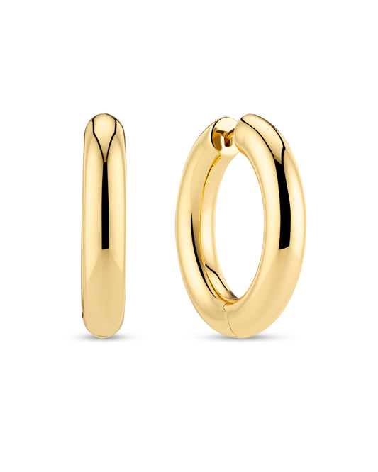 CARRARA X-GRANDE PIANURA 18K Gold Plated Hoop Earrings