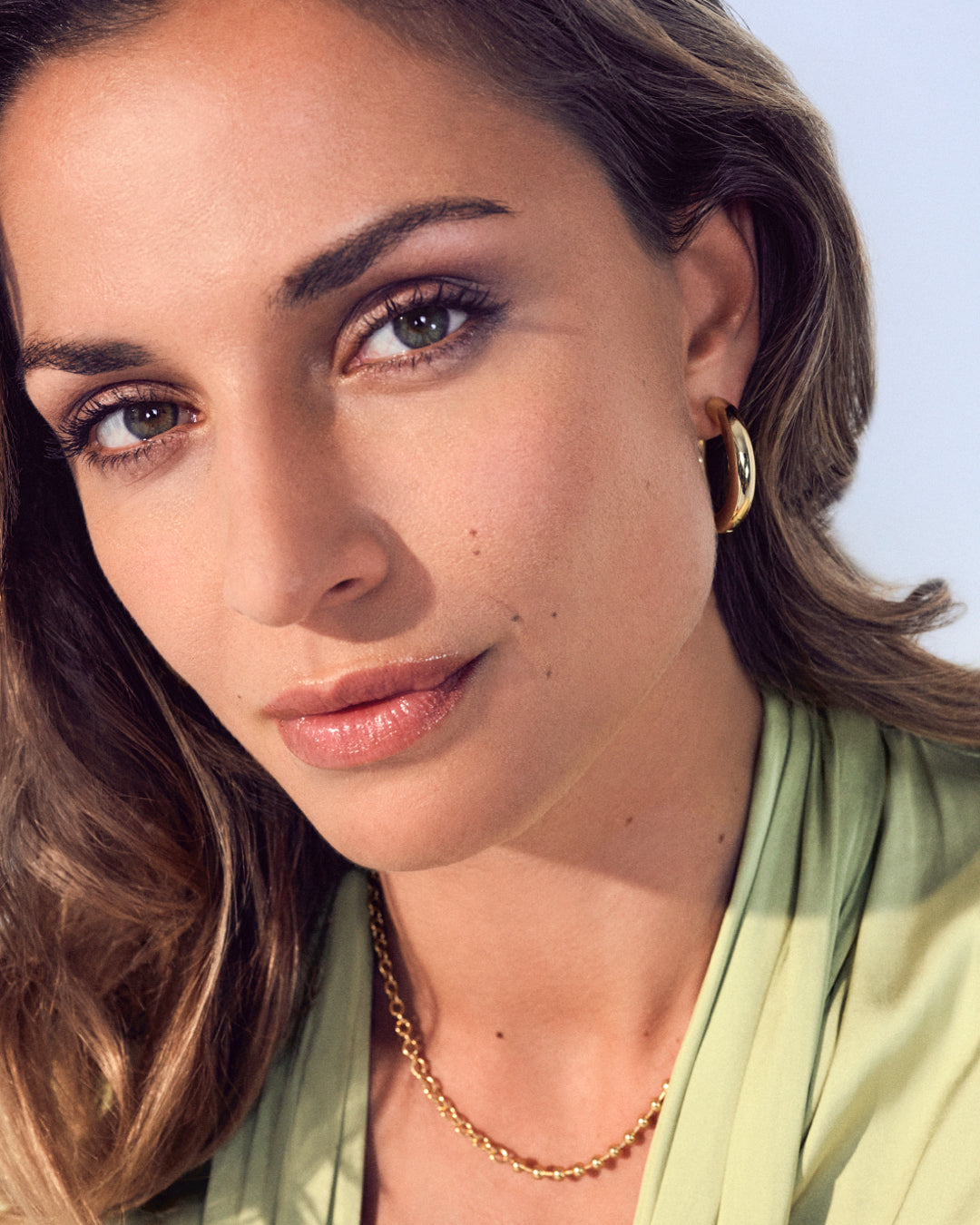 CARRARA X-GRANDE PIANURA 18K Gold Plated Hoop Earrings