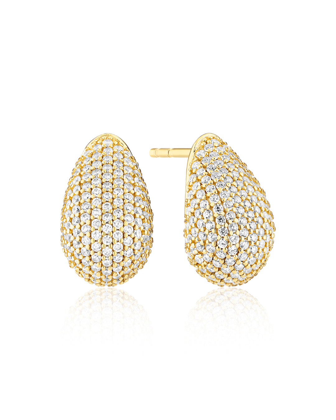 GOCCIA ALTRO 18K Gold Plated Zirconia Drop Earrings