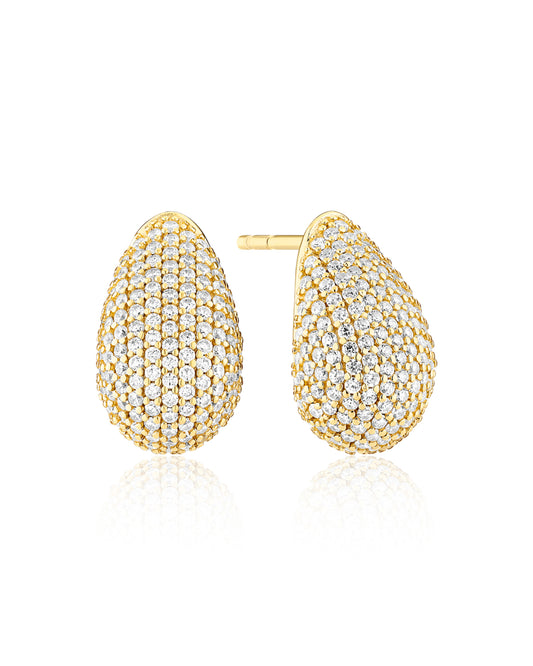 GOCCIA ALTRO 18K Gold Plated Zirconia Drop Earrings