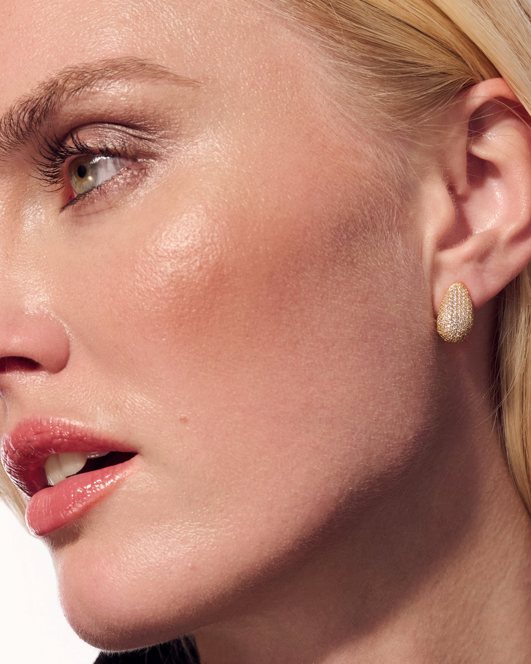 GOCCIA ALTRO Rhodium Plated Zirconia Drop Earrings