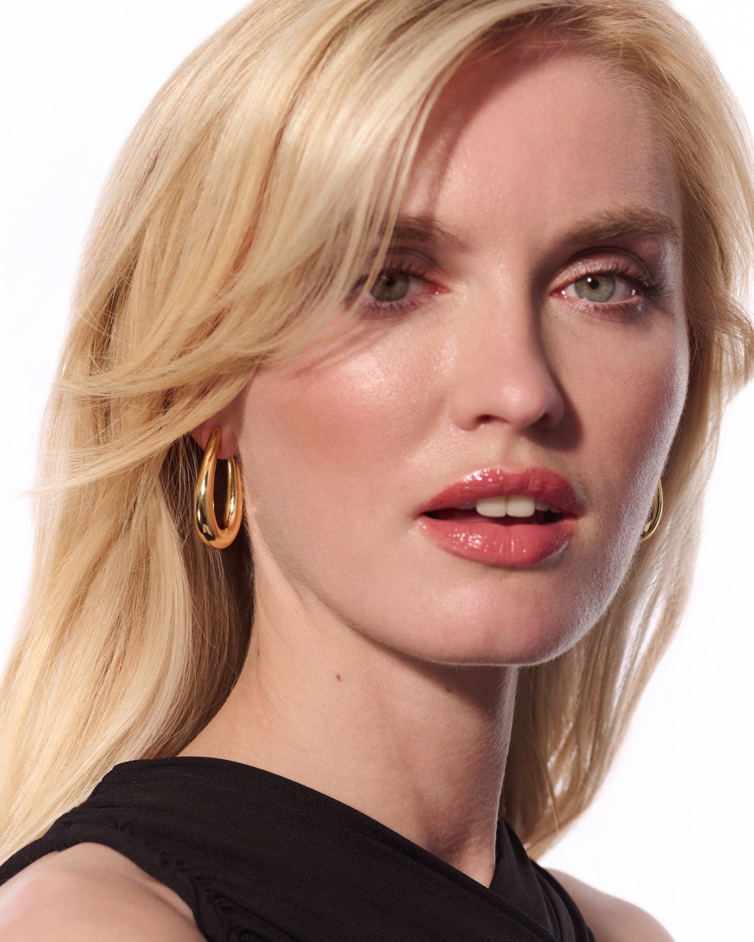 GOCCIA PIANURA MEDIO 18K Gold Plated Drop Earrings