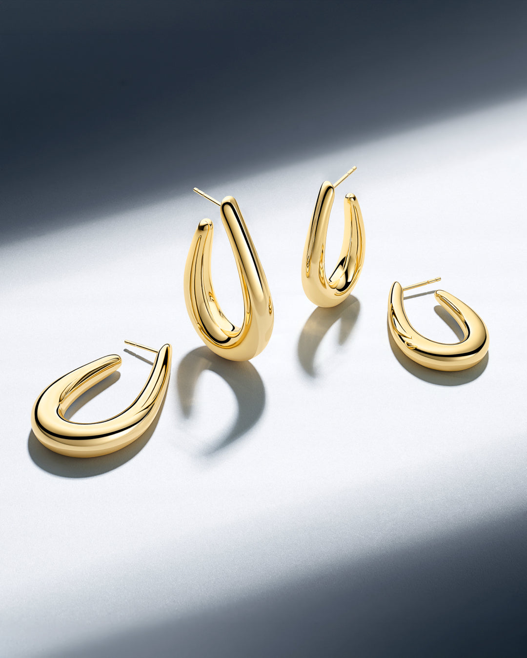 GOCCIA PIANURA MEDIO 18K Gold Plated Drop Earrings