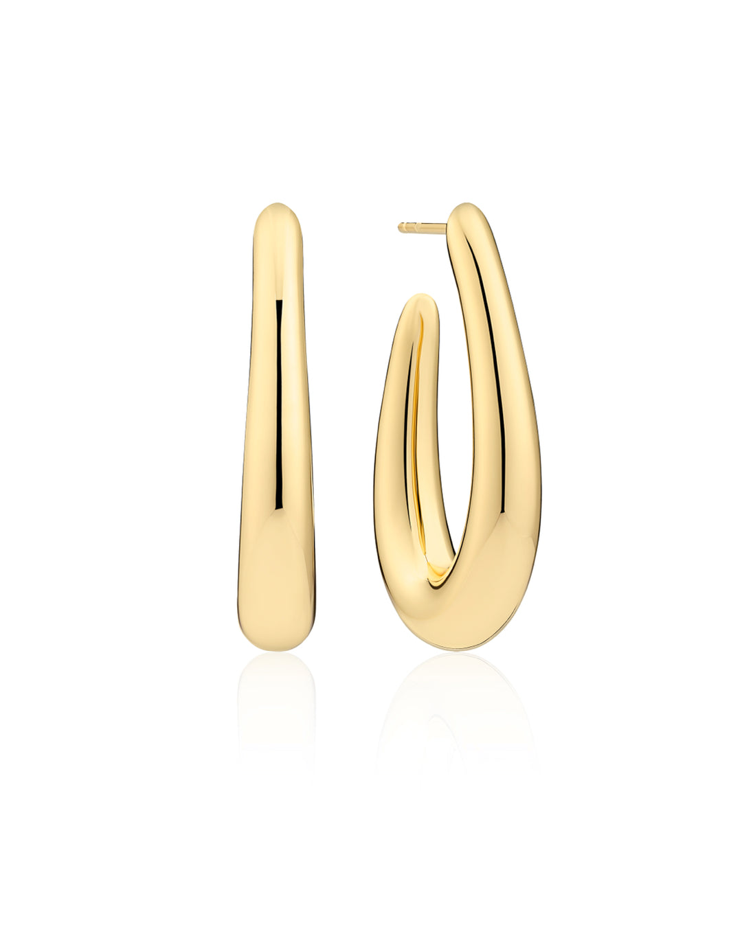 GOCCIA PIANURA GRANDE 18K Gold Plated Sterling Silver Drop Earrings