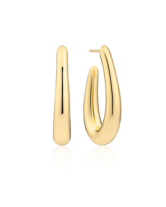 GOCCIA PIANURA GRANDE 18K Gold Plated Sterling Silver Drop Earrings