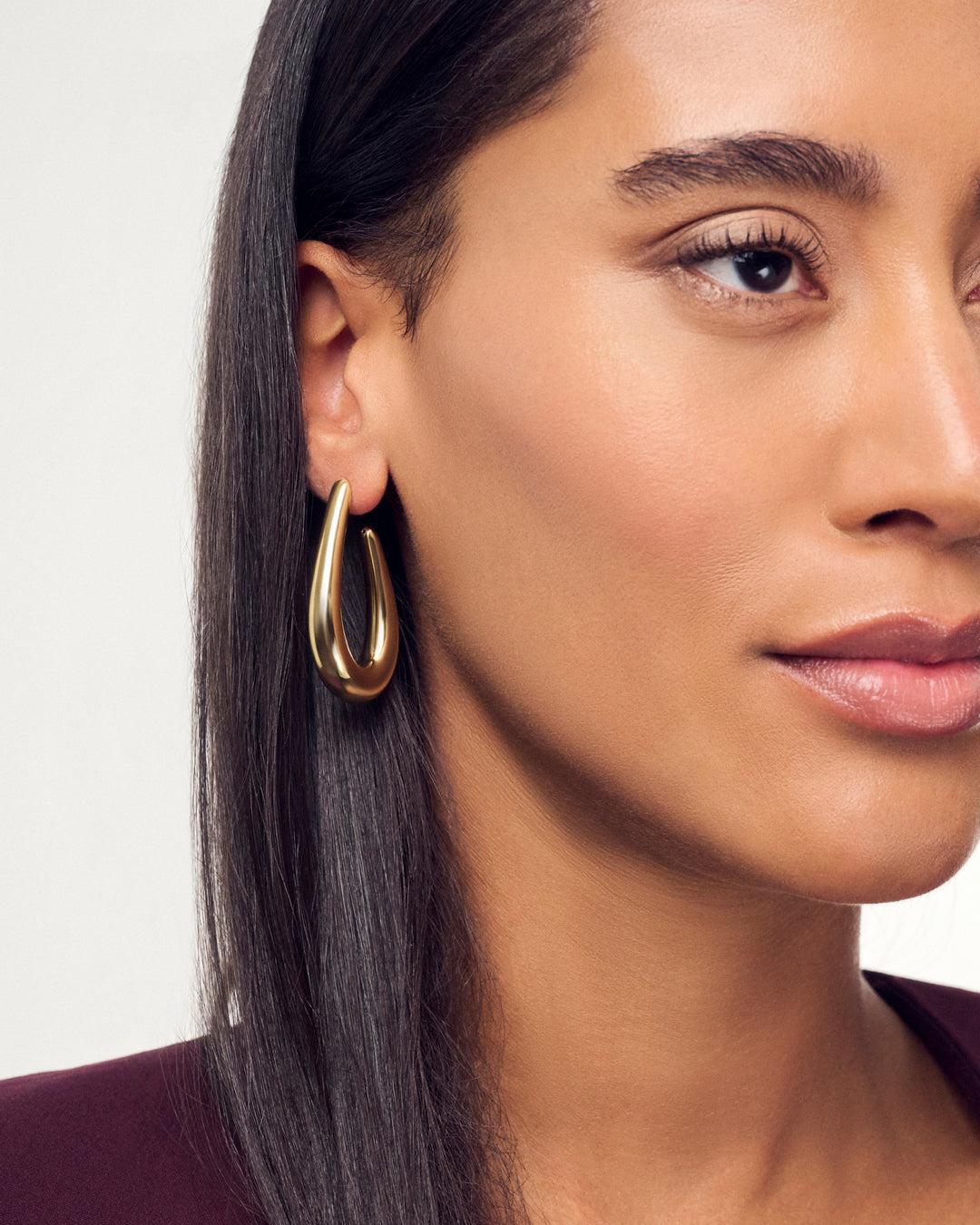 GOCCIA PIANURA GRANDE 18K Gold Plated Sterling Silver Drop Earrings