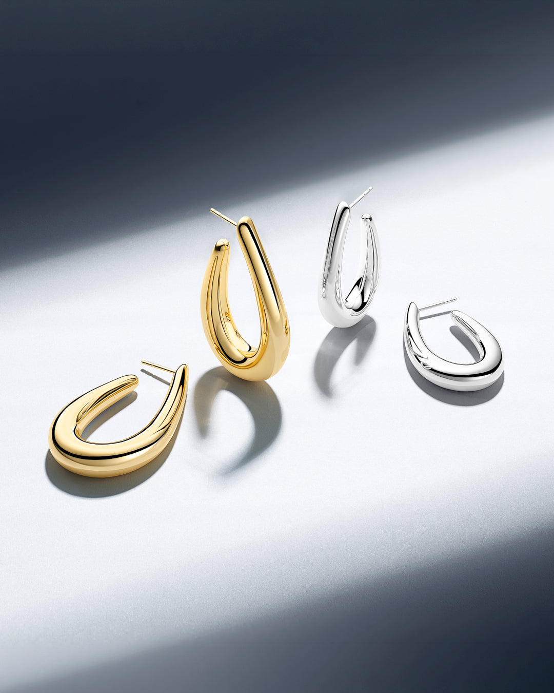 GOCCIA PIANURA GRANDE 18K Gold Plated Sterling Silver Drop Earrings