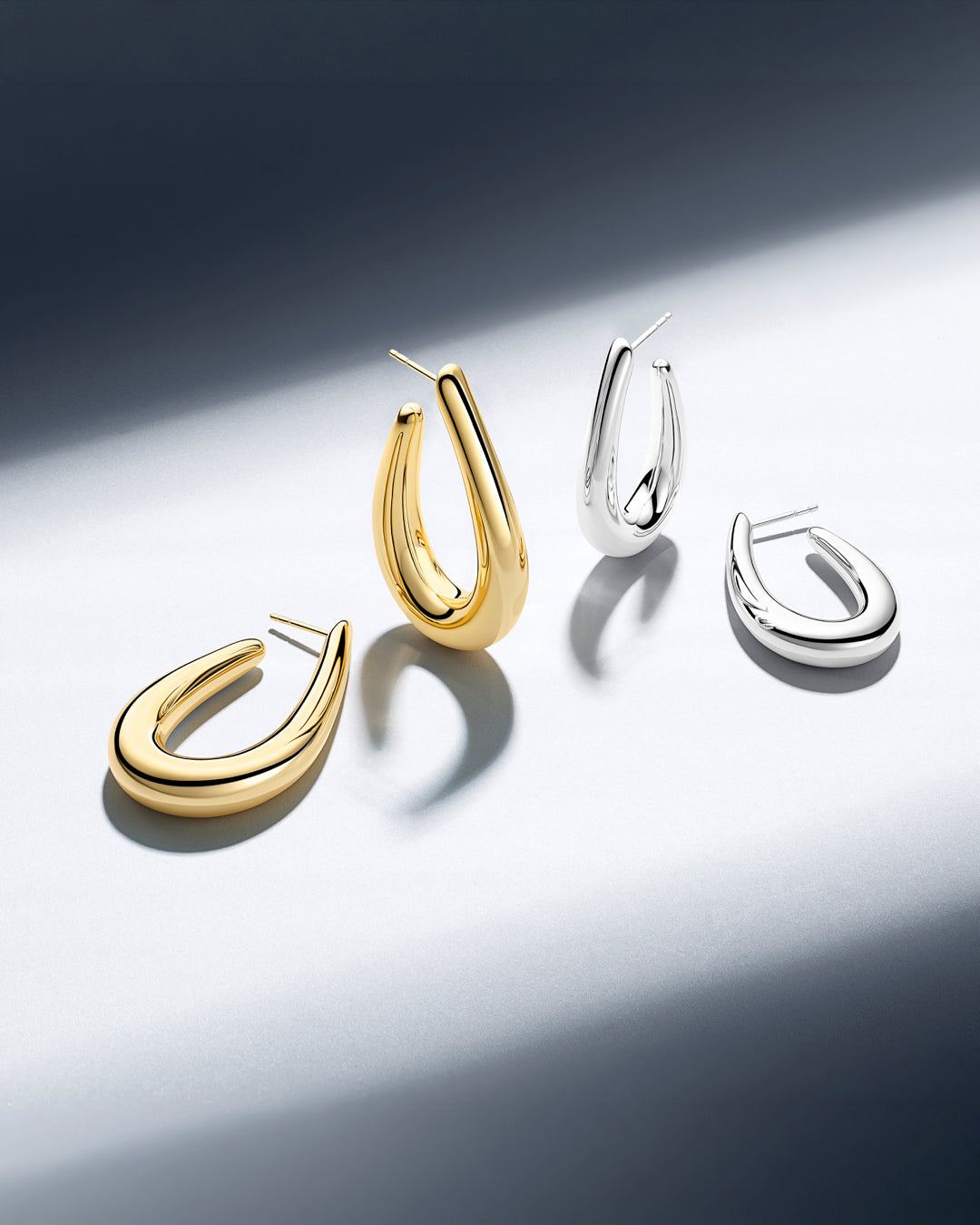 GOCCIA PIANURA GRANDE Sterling Silver Drop Earrings