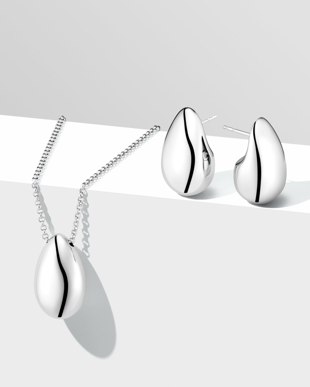 GOCCIA GRANDE Rhodium Plated Sterling Silver Earrings