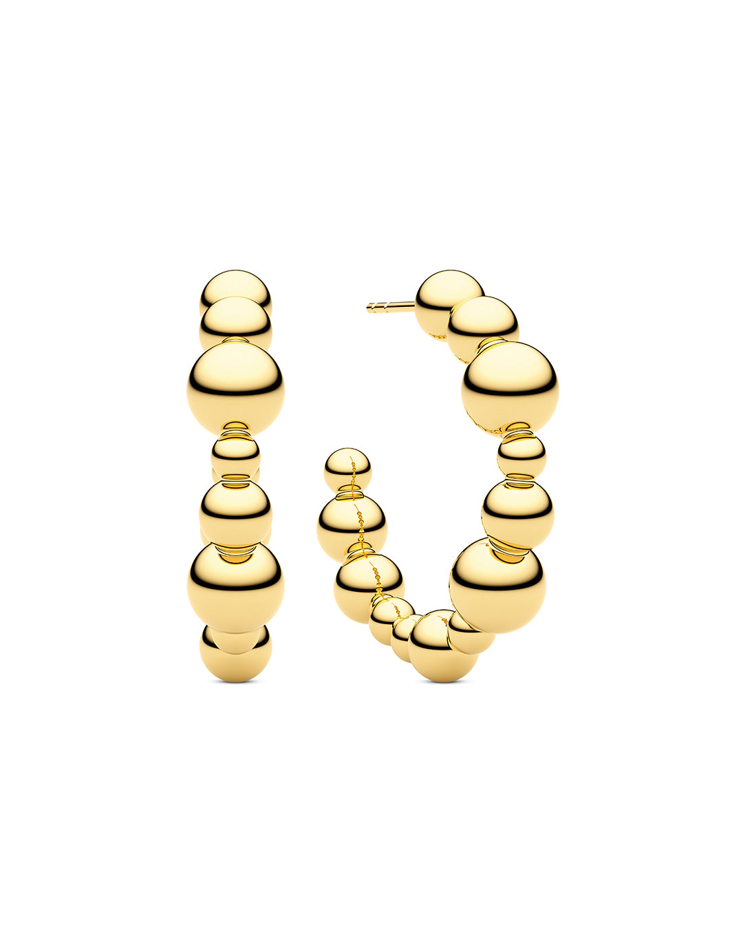 BORMIO CIRCOLO GRANDE 18k Gold Plated Sterling Silver Earrings