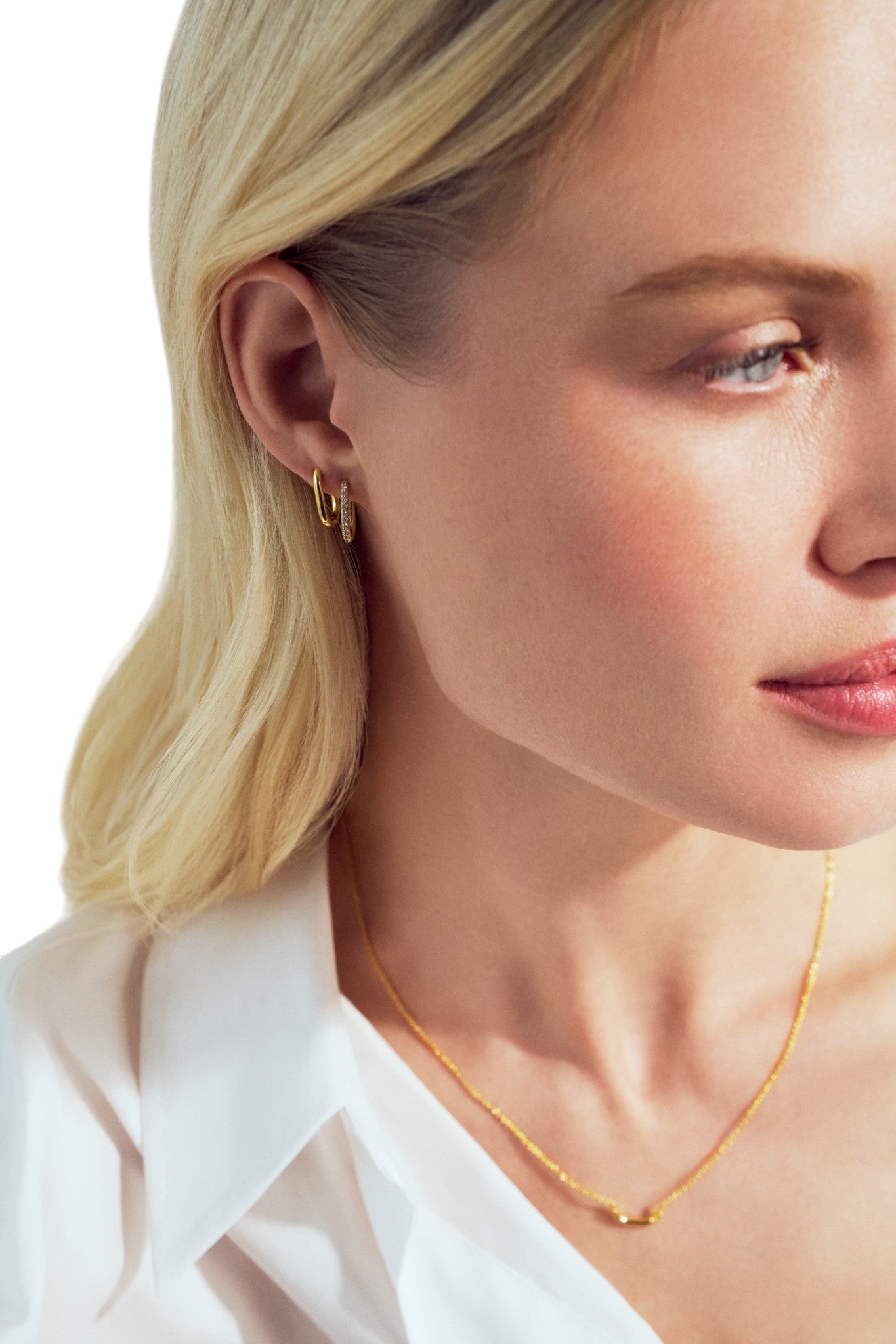 CAPRIANA PIANURA 18k gold plated Sterling Silver EARRINGS