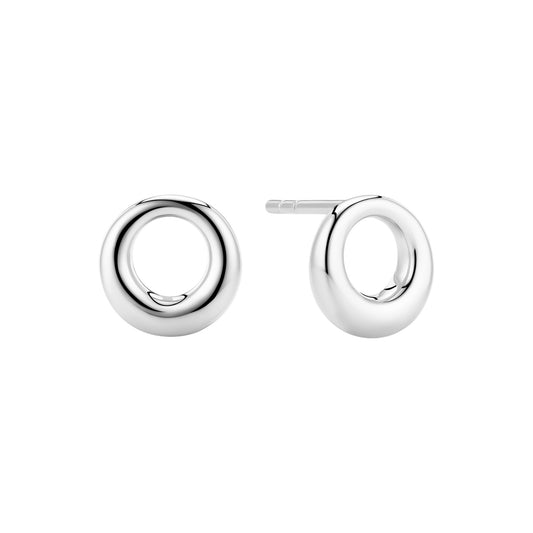 LARGO PICCOLO Rhodium Plated Sterling Silver Mini Hoop EARRINGS
