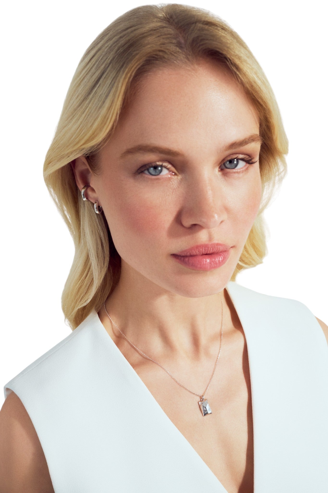 ROCCIA Rhodium Plated Sterling Silver EARRINGS