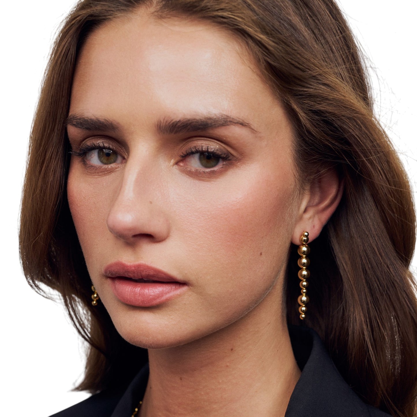 BORMIO LUNGO Rhodium Plated Sterling Silver Earrings