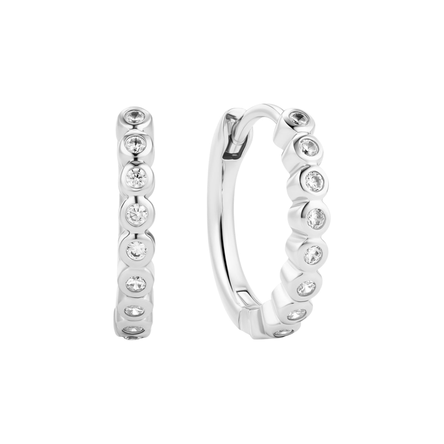 SARZANA 18k gold plated Sterling Silver EARRINGS with White zirconia