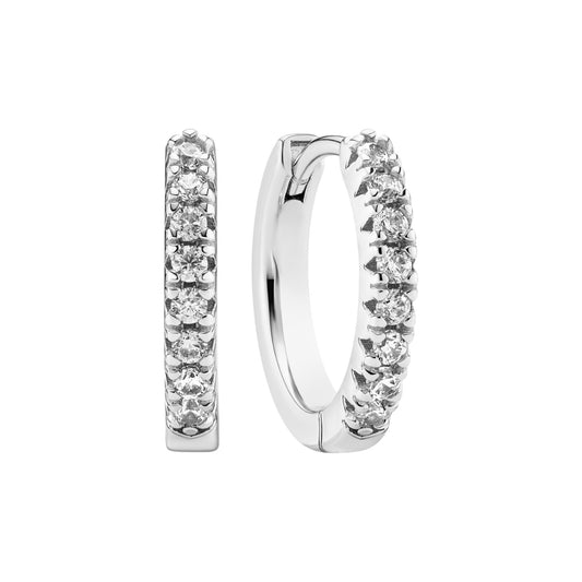 ELLERA MEDIO Rhodium Plated Sterling Silver Earrings