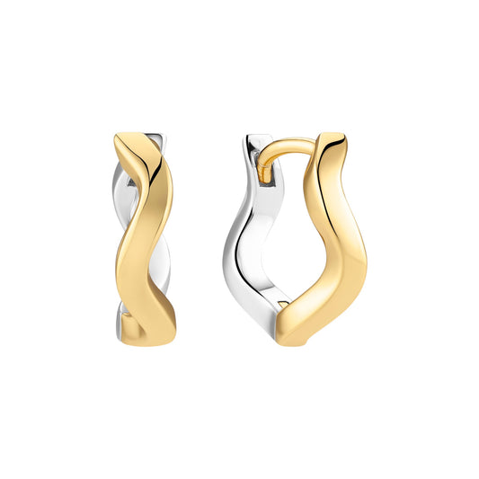 ELLERA WAVES PIANURA MEDIO Two-Toned Sterling Silver Earrings