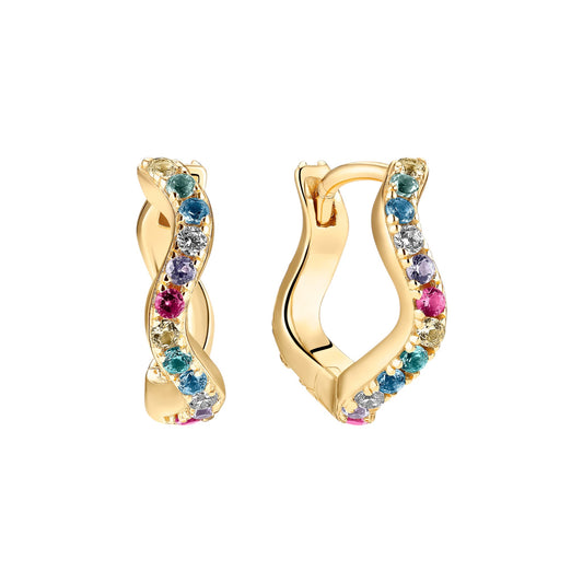 ELLERA WAVES MEDIO 18k Gold Plated Sterling Silver Earrings