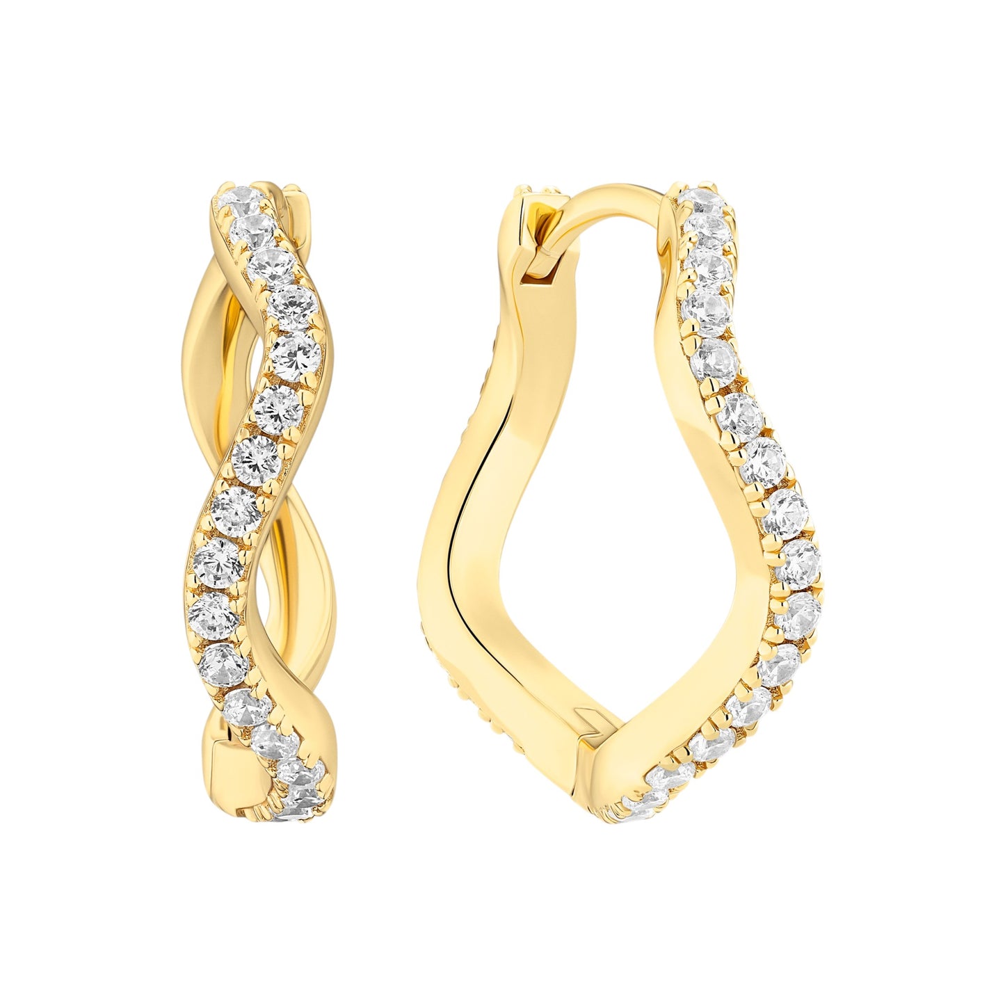 ELLERA WAVES GRANDE 18k Gold Plated Sterling Silver Earrings